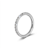 Piercing a Cerchio con Chiusura Clicker in Acciaio Chirurgico 316L con Zirconi