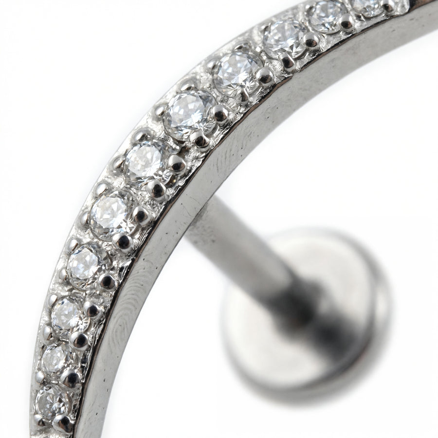 Piercing con zirconi in Titanio G23- Piercing per Lobo, helix, conch, flat