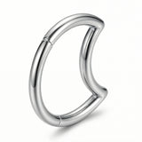 Piercing mezza luna in Titanio F136 - Piercing per Lobo, helix, daith, septum