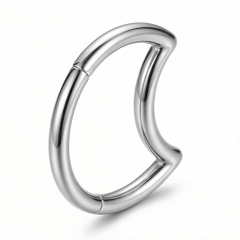 Piercing mezza luna in Titanio F136 - Piercing per Lobo, helix, daith, septum