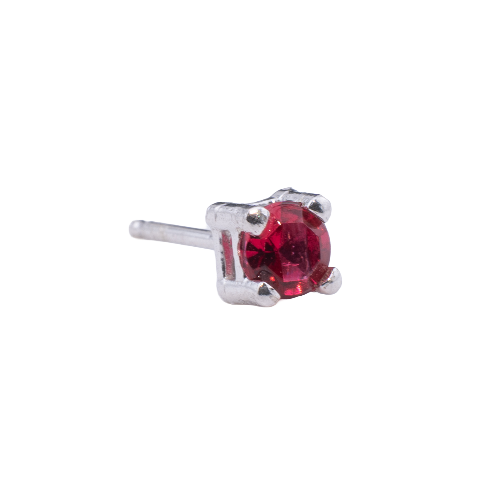 ORECCHINO CON ZIRCONE ROSSO