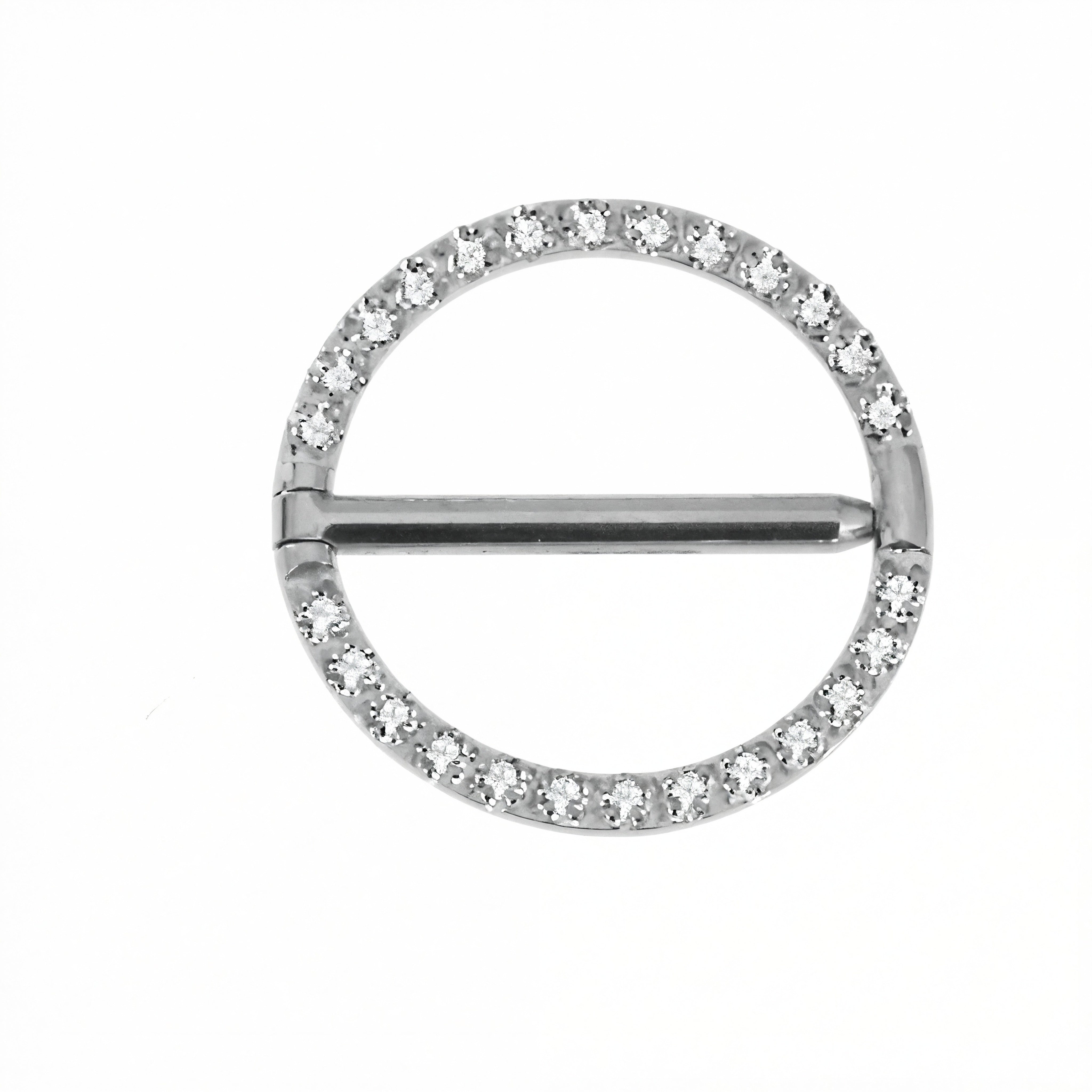 Piercing a cerhio con zirconi in Titanio G23 - Piercing per Nipple