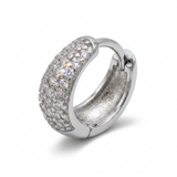 Orecchino a cerchio in argento 925, con chiusura clicker