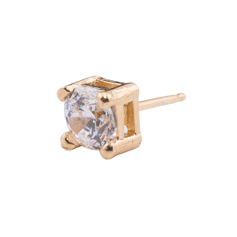 ORECCHINO CON ZIRCONE 6MM