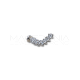 Piercing Corona con Zirconi in Acciaio Chirurgico 316L