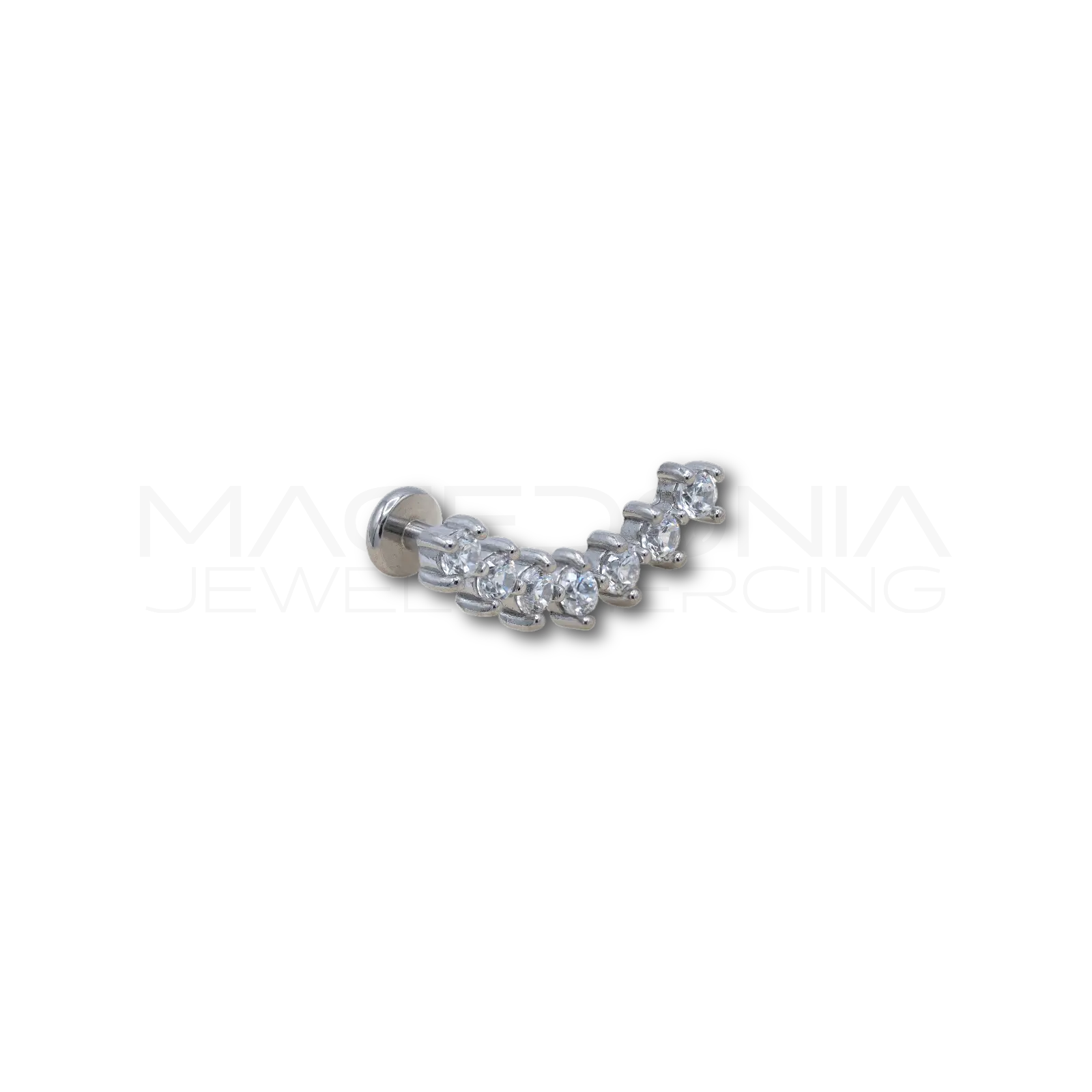 Piercing Corona con Zirconi in Acciaio Chirurgico 316L