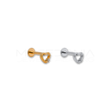 Piercing Barretta in Titanio con Cuore