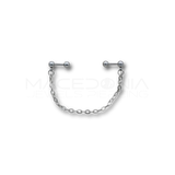 Coppia di Barbell in Acciaio Chirurgico 316L con Catena Decorativa