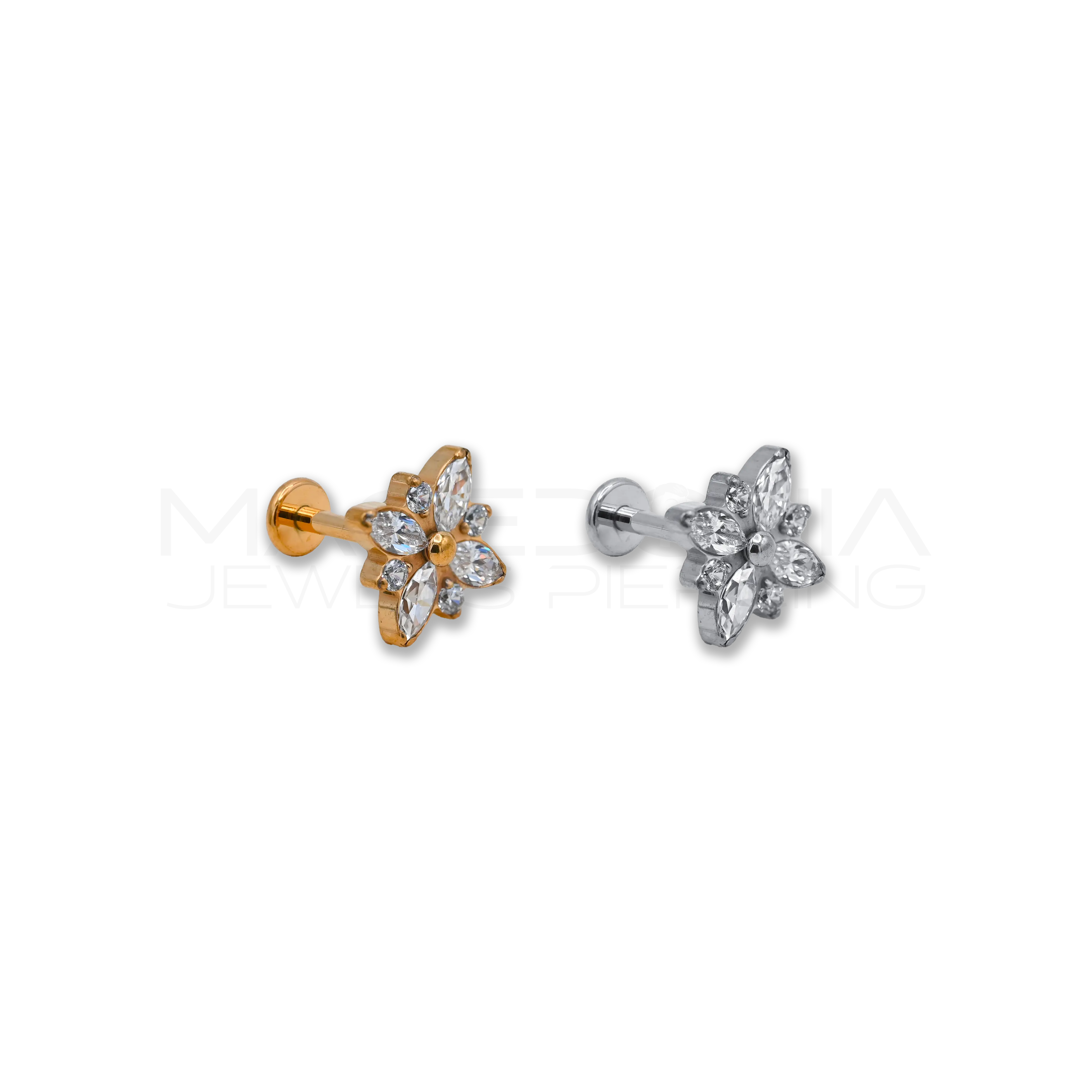 Piercing Helix Mano Gesto Victory In Acciaio Inossidabile 316L – Orecchino A Barra 6mm – Argento Unisex