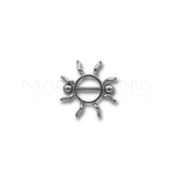 Piercing in acciaio chirurgico 316L per capezzolo con sole