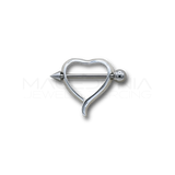 Piercing da Capezzolo in Acciaio Chirurgico 316L a Forma di Cuore