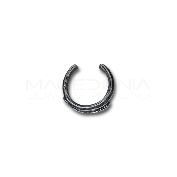 Orecchino Fake con Due Piume in Acciaio Chirurgico 316L