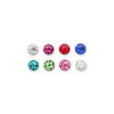 Microdermal con Pallina Glitterata in Acciaio Chirurgico 316L
