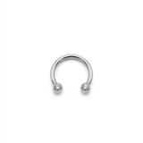 Piercing in acciaio chirurgico 316L con palline e zirconi incastonati da 3 mm