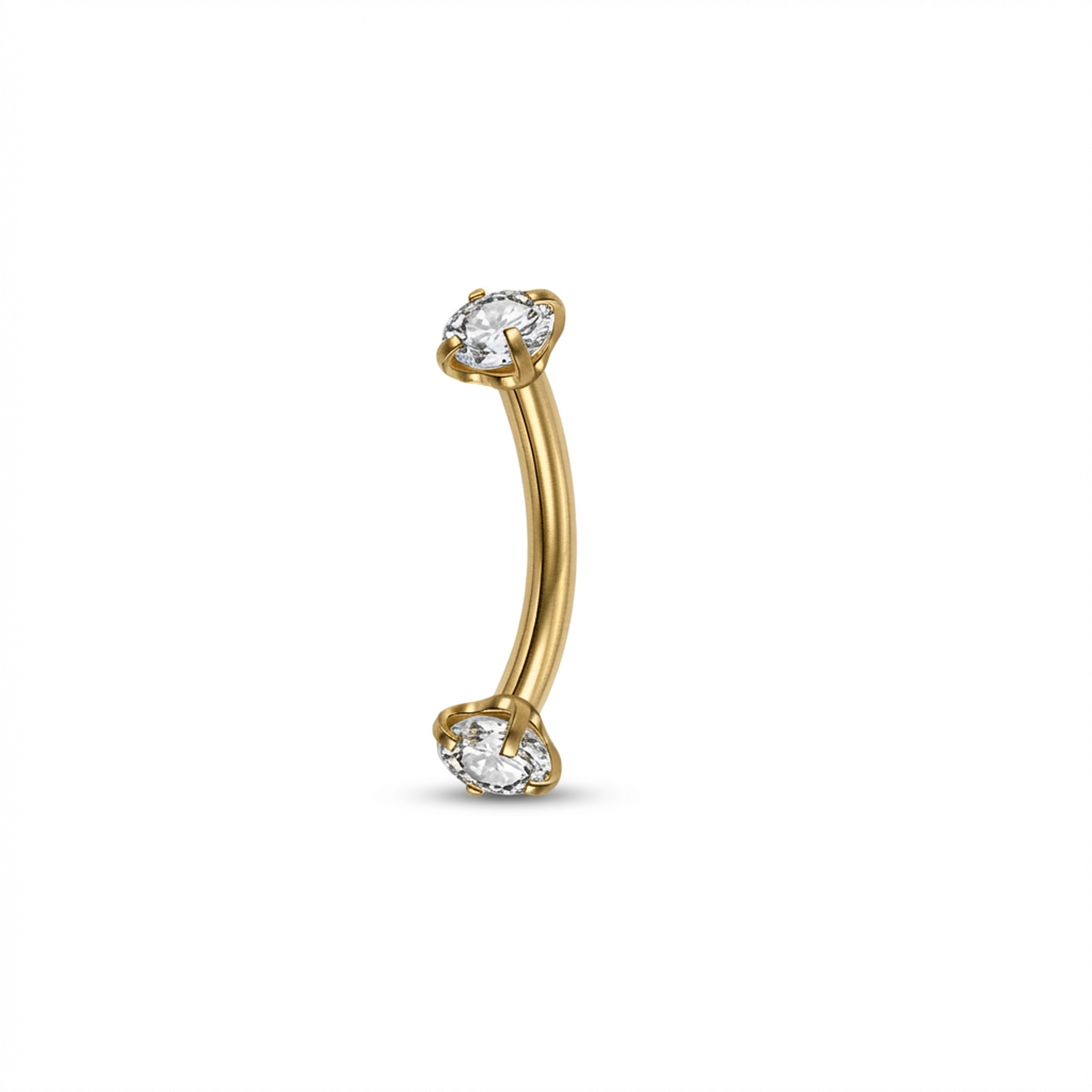 Piercing con zirconi in Titanio G23 - Piercing per Rook, snug, daith, eyebrow