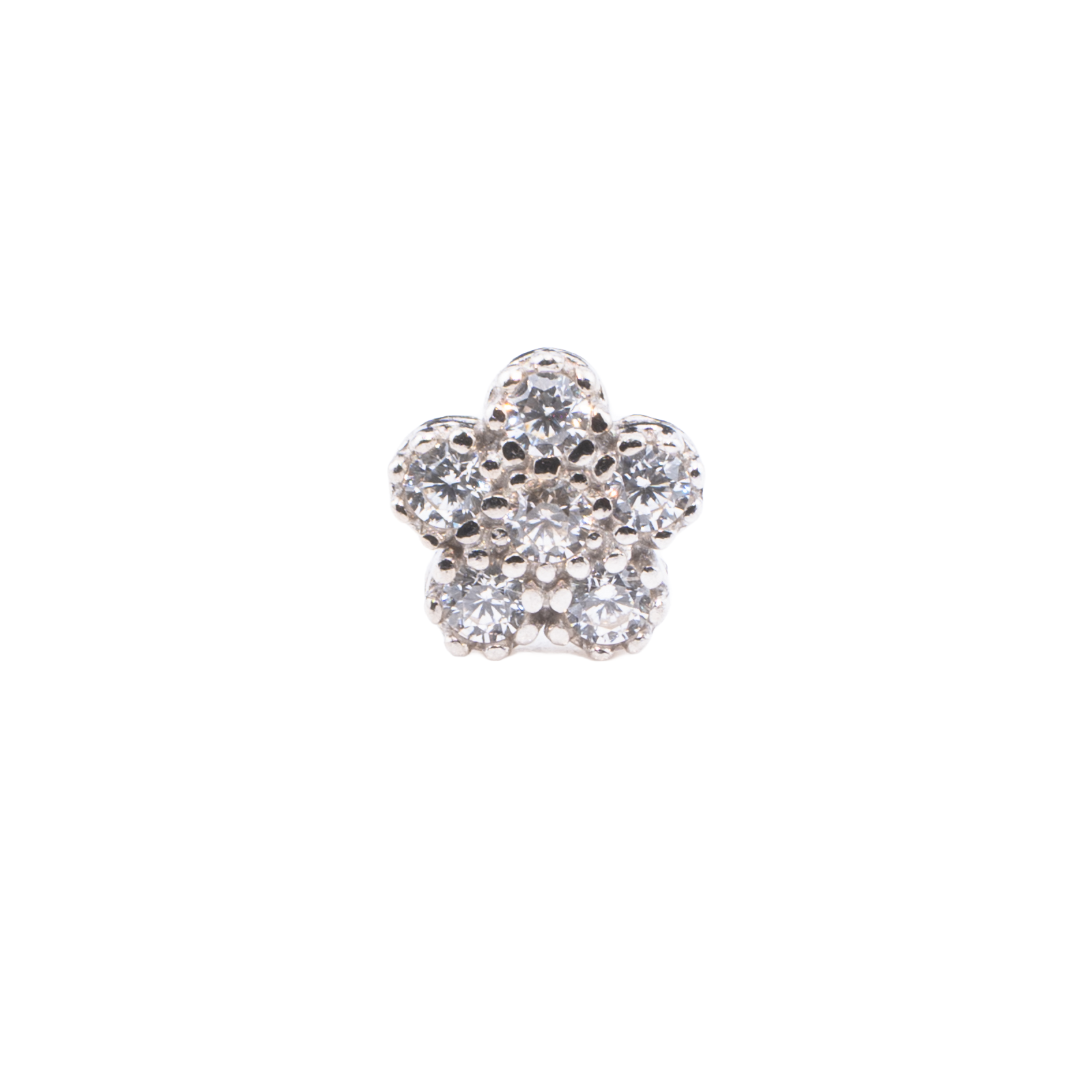 ORECCHINO CON FIORE ZIRCONATO