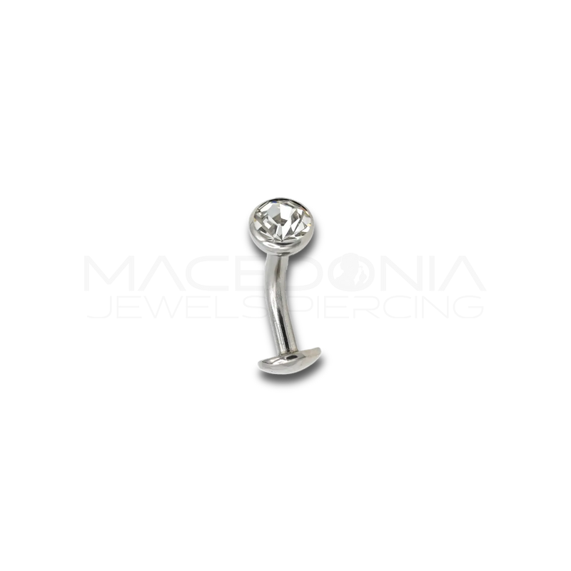 BANANA FLOATING NAVEL CON ZIRCONE BIANCO