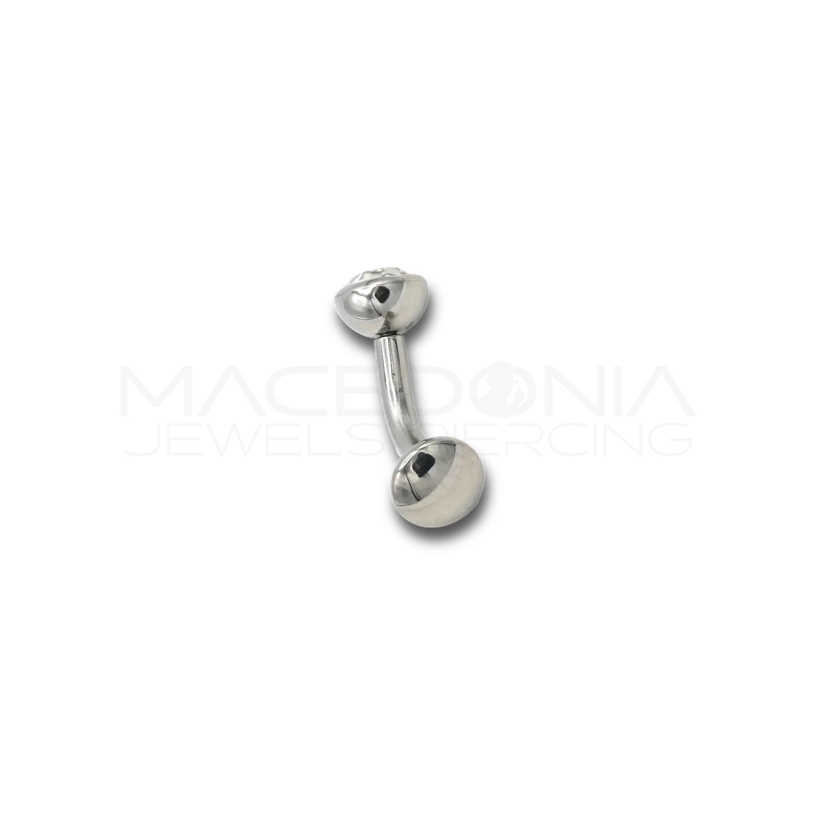 BANANA FLOATING NAVEL CON ZIRCONE BIANCO
