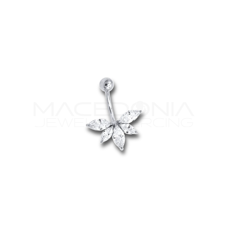 BANANA CON MEZZO FIORE DI ZIRCONI