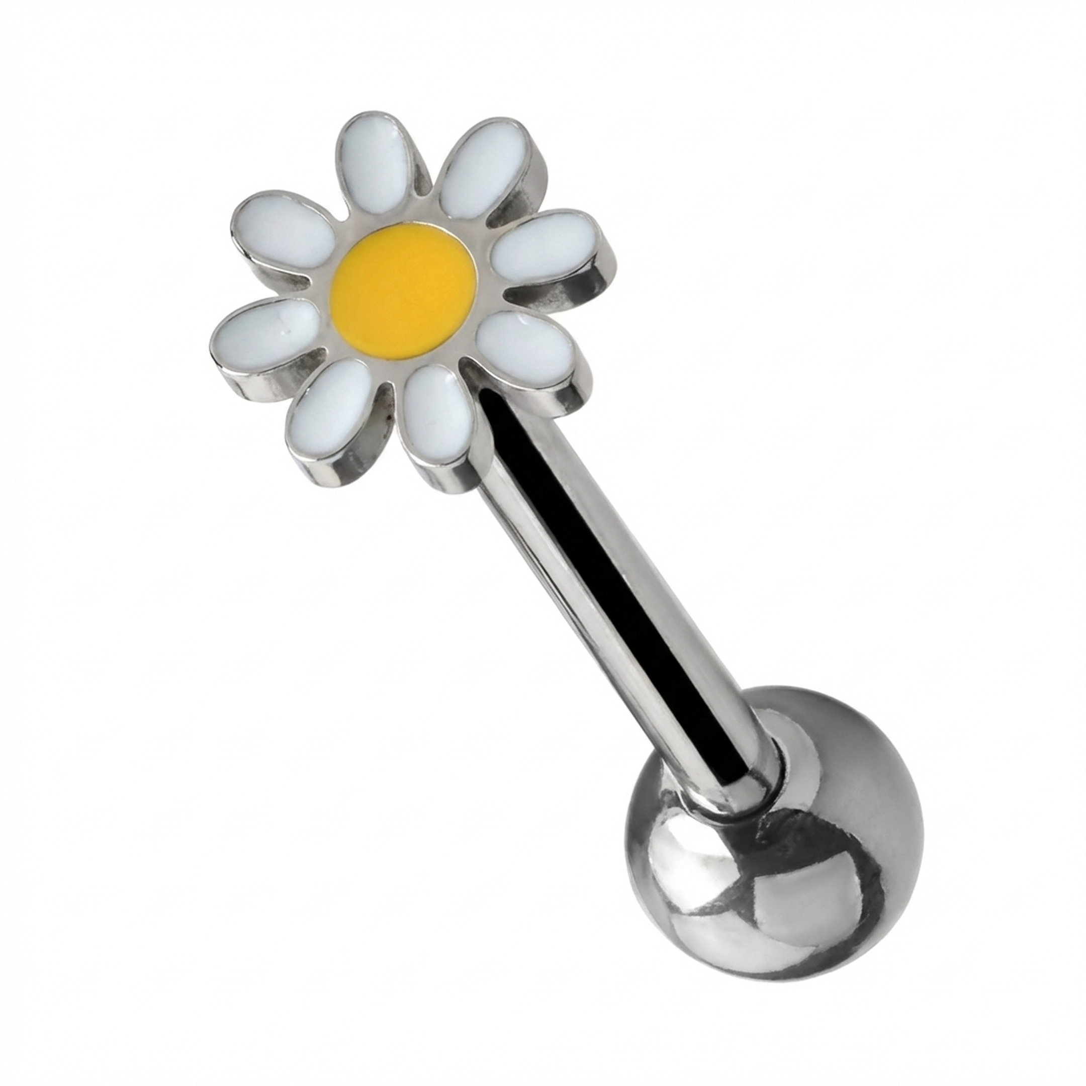 Piercing con margherita in Titanio F136 - Piercing per lingua