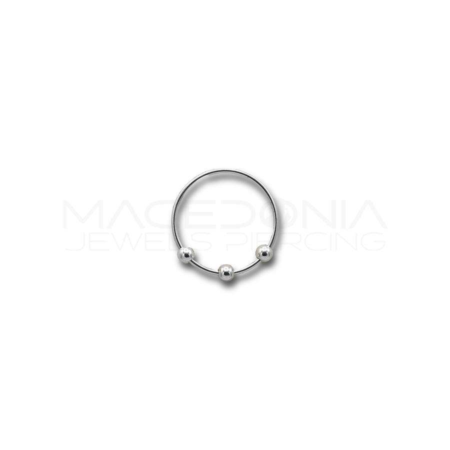 Nostril in Argento 925 con Tre Palline 2 mm