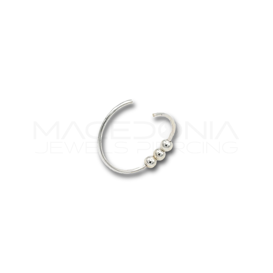 Nostril in Argento 925 con Tre Palline 2 mm