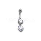 BANANA CON ZIRCONE E PENDENTE A FORMA DI CUORE