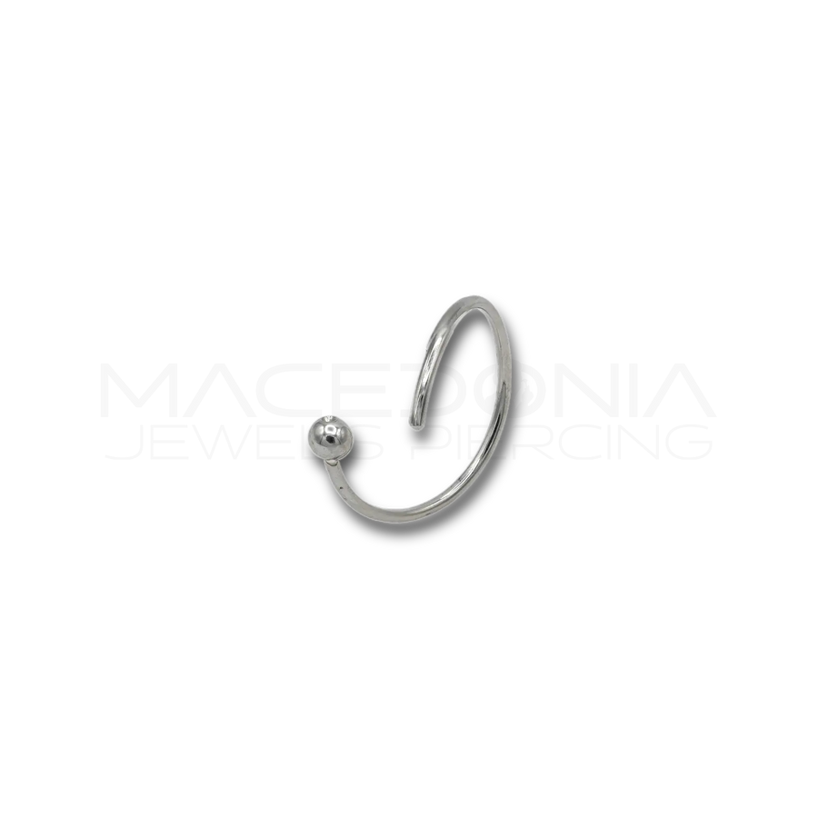 Nostril con Pallina a Incastro in Acciaio 316L Argento