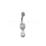 BANANA CON ZIRCONE E PENDENTE A GOCCIA