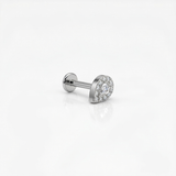 Piercing con goccia di zirconi in Titanio G23- Piercing per Lobo, helix, forward helix, conch, flat, tragus