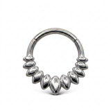Piercing clicker a corona di petali in acciaio chirurgico 316L