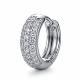 Orecchino Singolo in Argento 925 con Zirconi con chiusura clicker