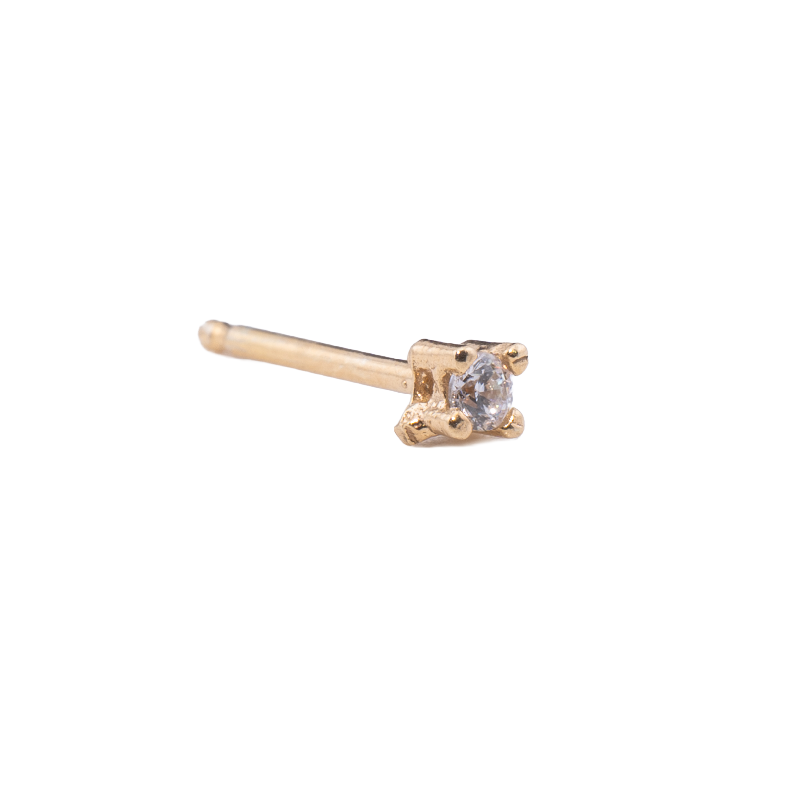 ORECCHINO CON ZIRCONE 2MM