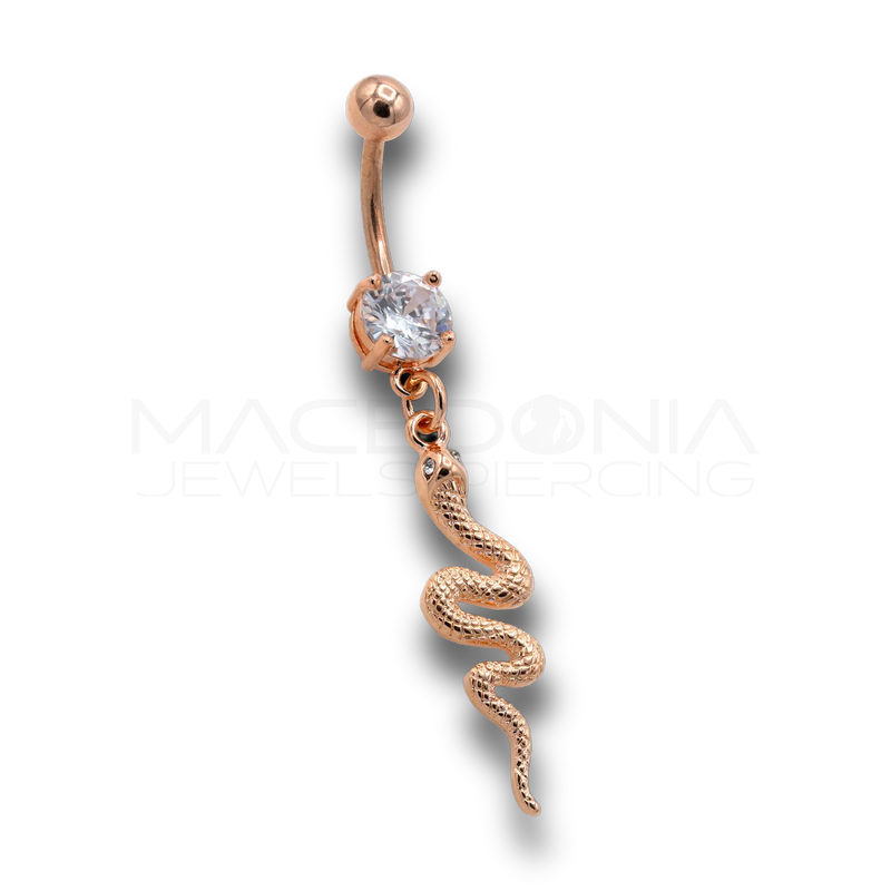 BANANA CON ZIRCONE E CIONDOLO A SERPENTE