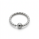 Nostril in Argento 925 Lavorato con Pallina