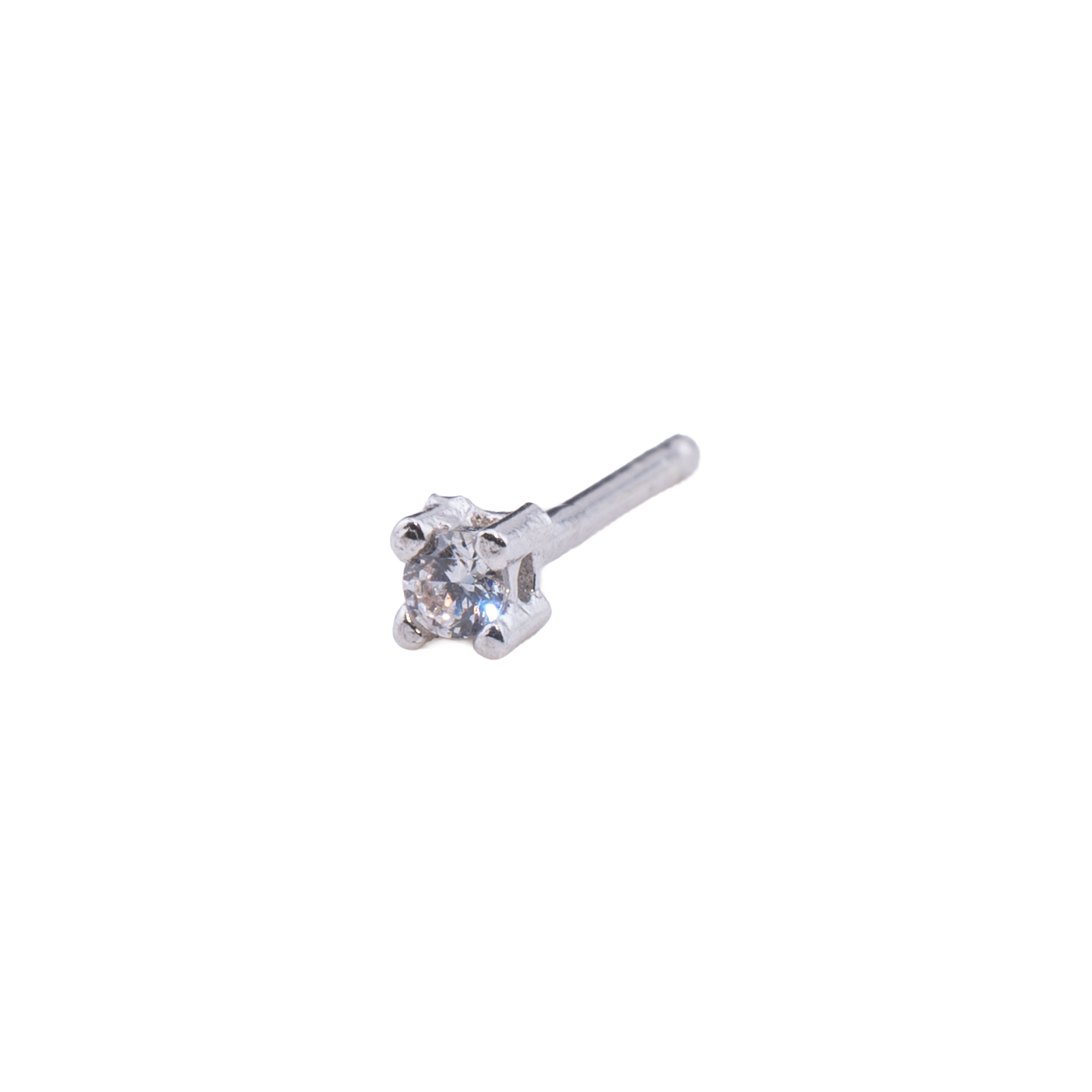 ORECCHINO CON ZIRCONE 2MM