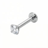 Piercing con zircone in Titanio F136 - Piercing per Lobo, helix, forward helix, conch, flat, tragus