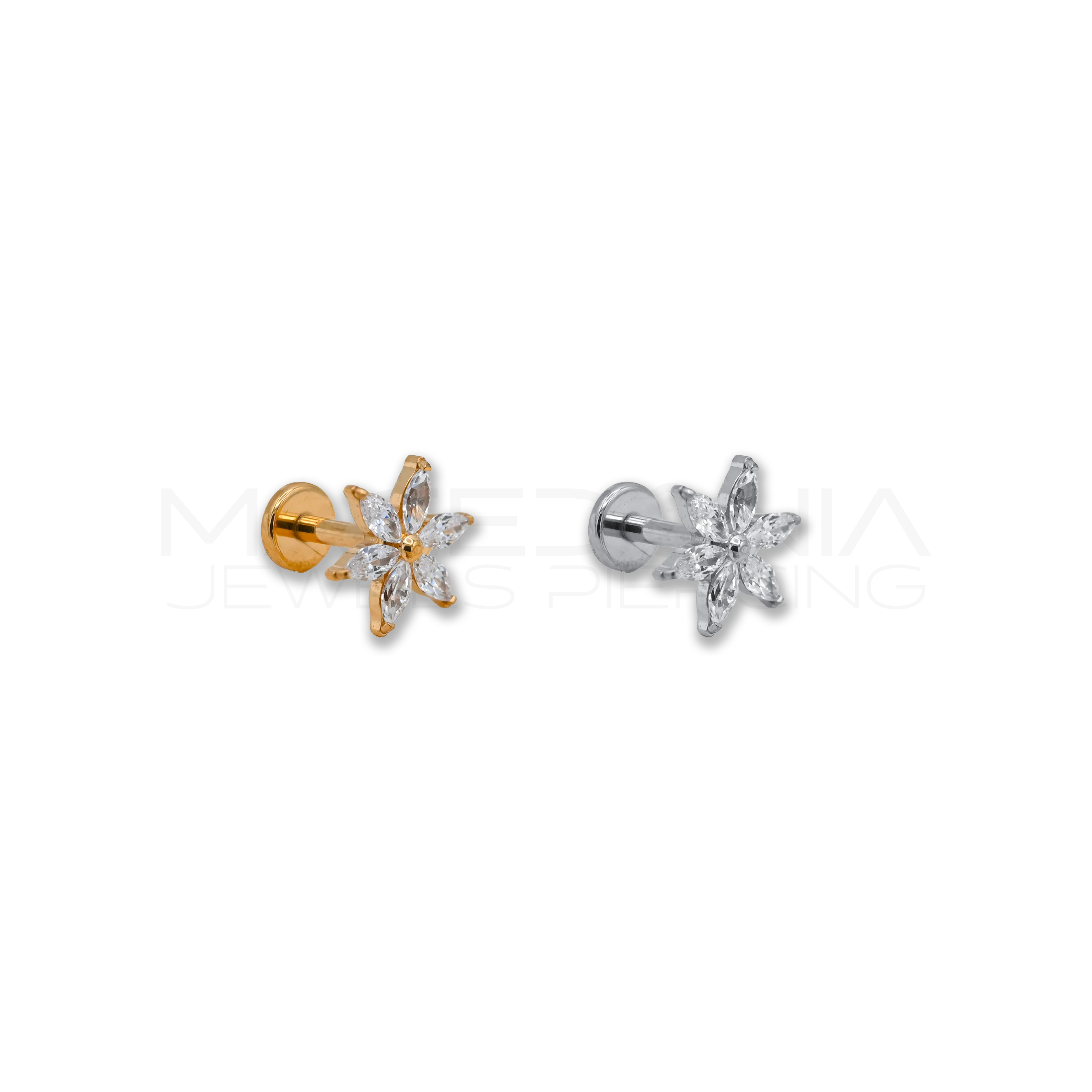 BARRETTA CON FIORE ZIRCONATO