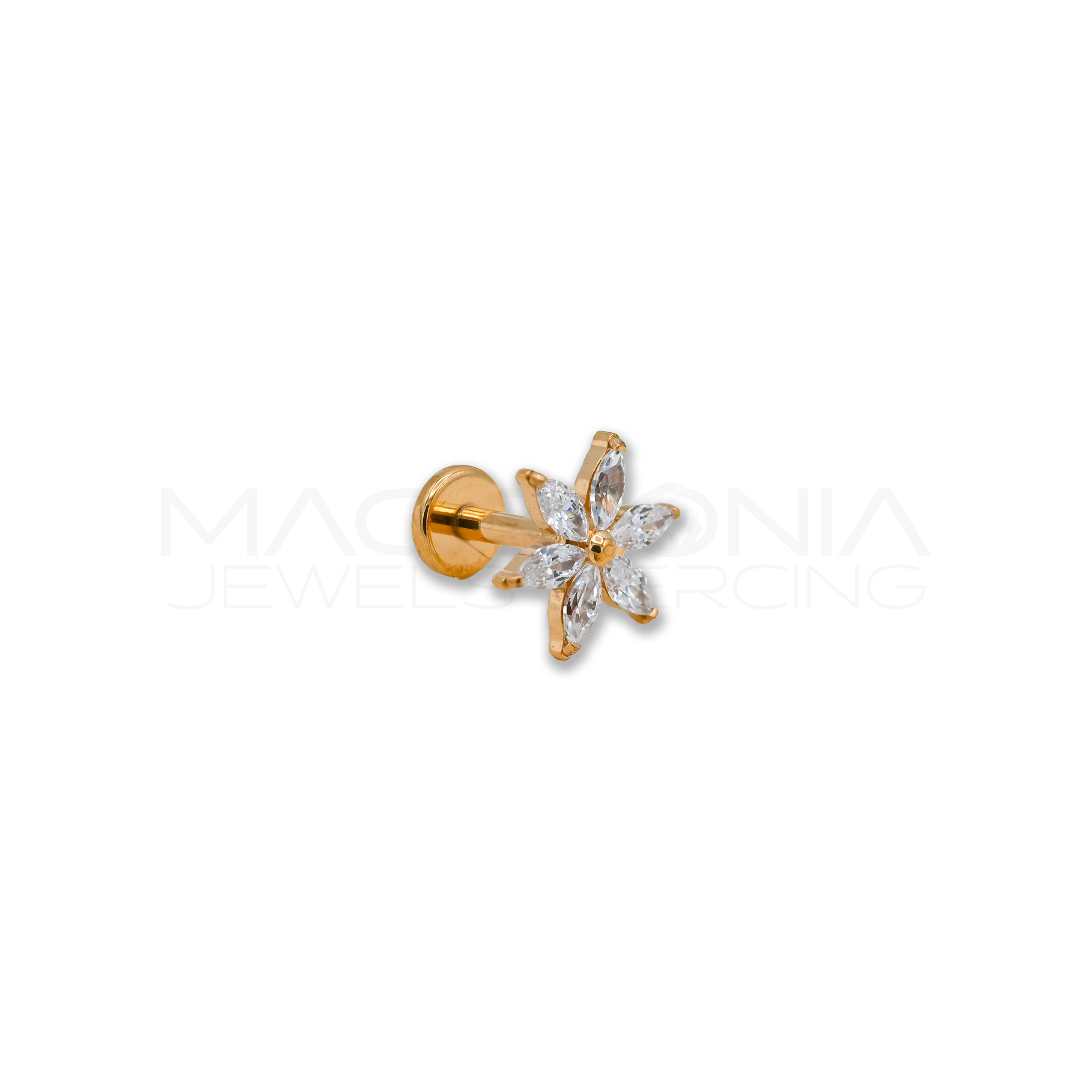 BARRETTA CON FIORE ZIRCONATO