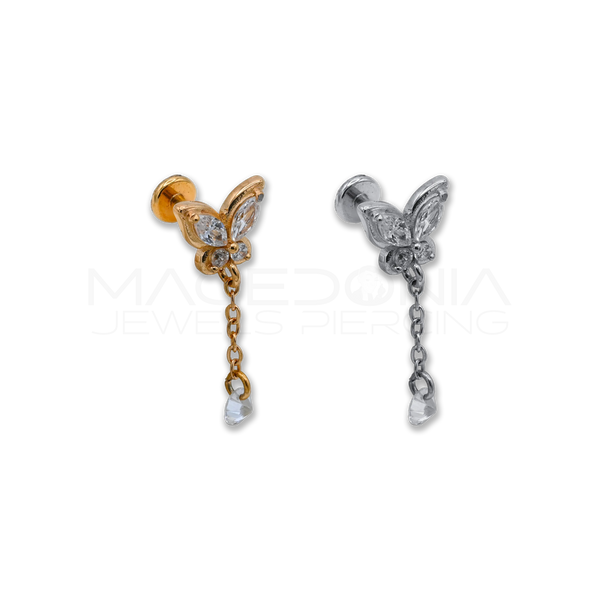 Piercing Labret con Piattello in Acciaio Chirurgico 316L