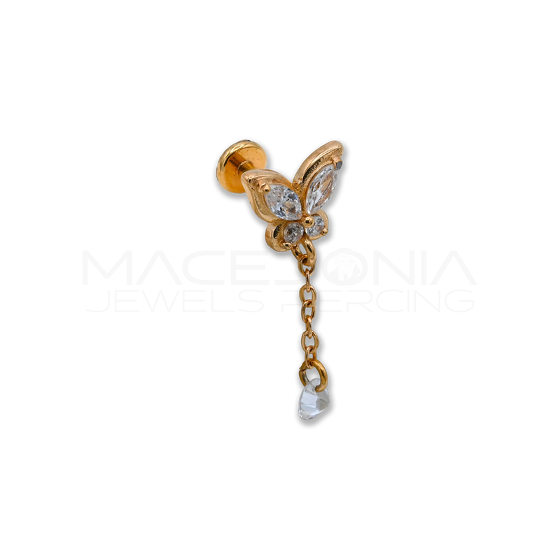 Piercing Labret con Piattello in Acciaio Chirurgico 316L