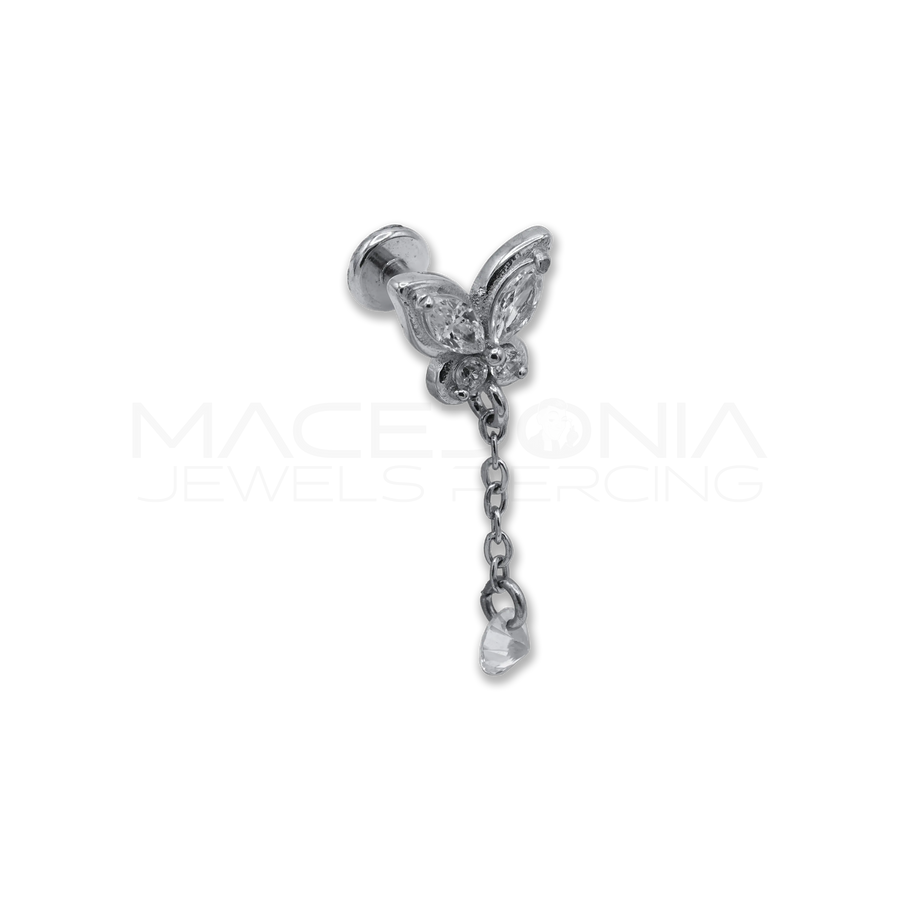 Piercing Labret con Piattello in Acciaio Chirurgico 316L