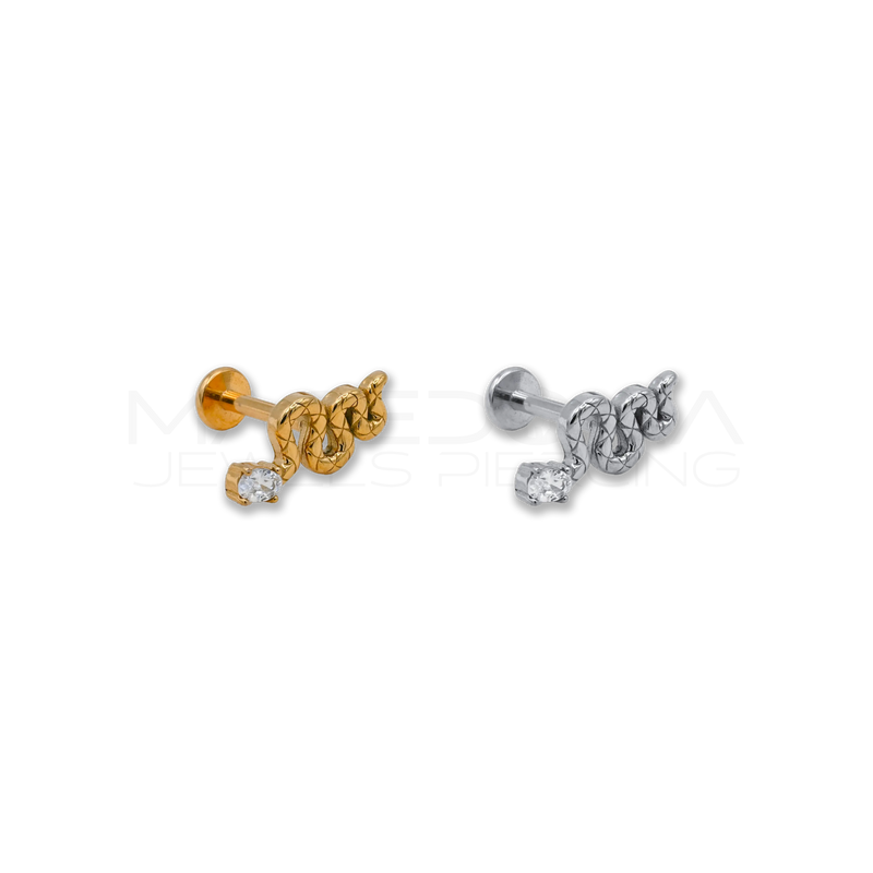 Piercing Labret con Piattello in Acciaio Chirurgico 316L