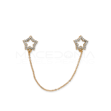 Barretta in Acciaio Chirurgico 316L con Zircone e Ciondolino