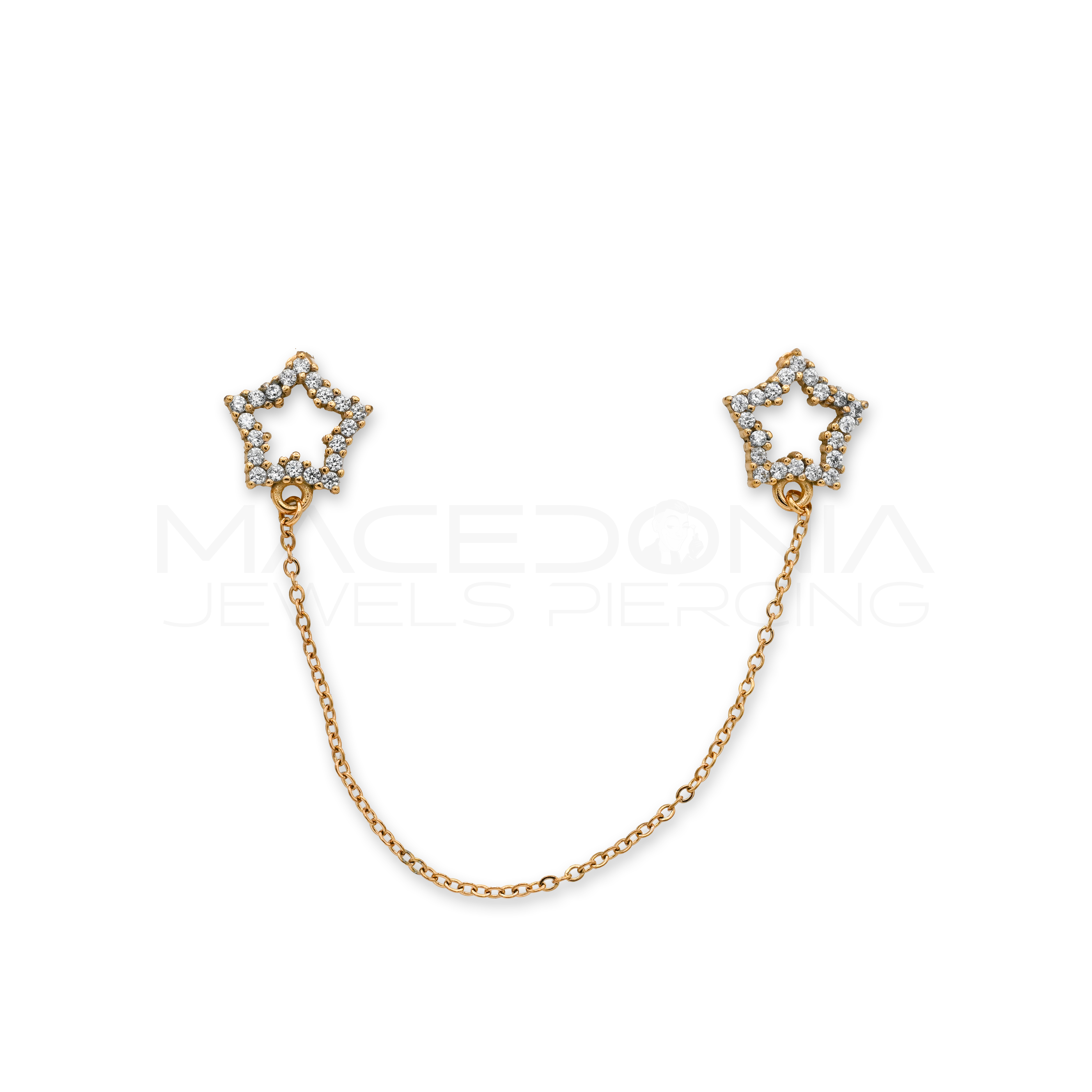 Barretta in Acciaio Chirurgico 316L con Zircone e Ciondolino
