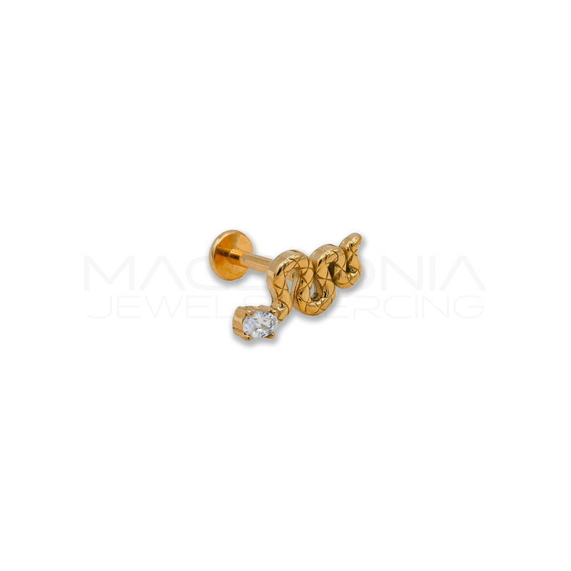 Piercing Labret con Piattello in Acciaio Chirurgico 316L