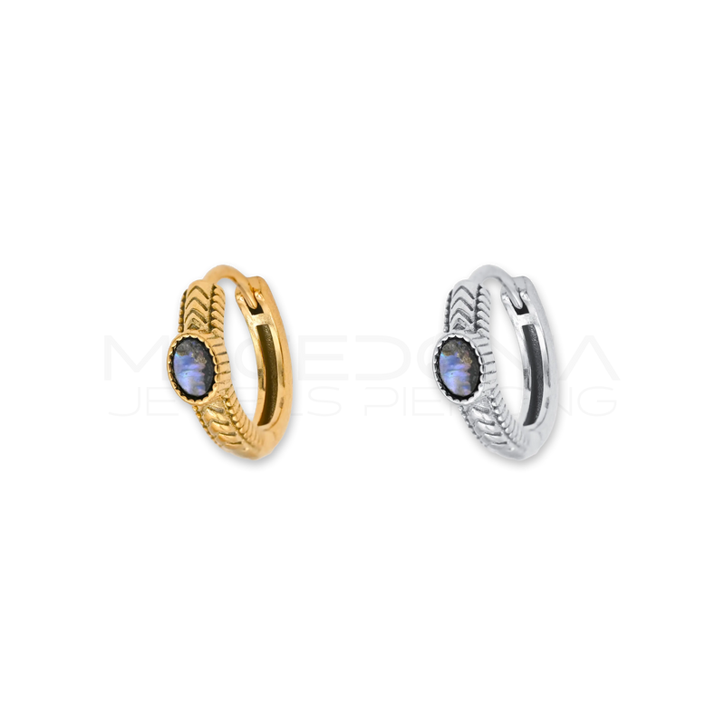 ORECCHINI IN ARGENTO CON PIETRA INCASTONATA