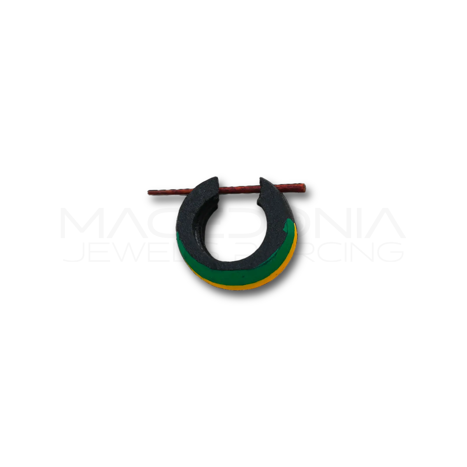 CERCHIO IN LEGNO CON BANDIERA RASTA