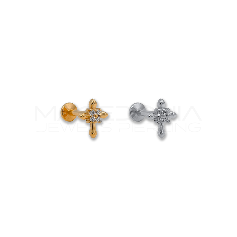 Piercing Helix Labret con Piattello in Acciaio Chirurgico 316L