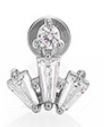 Piercing con zirconi in acciaio chirurgico 316L - Piercing per lobo, helix, forward helix, conch, flat, tragus